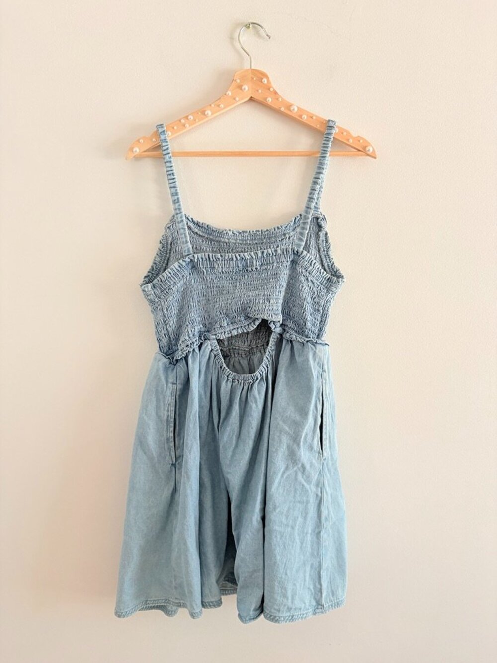 American Eagle Summer Dream Sleeveless Dress Blue Size Large - Picture 5 of 7